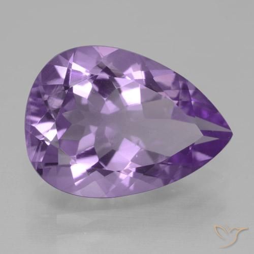 Ametista Violeta Profundo Natural 4.05ct, Formato de pêra, VVS