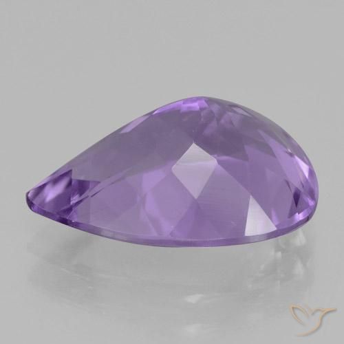 Ametista Violeta Profundo Natural 4.05ct, Formato de pêra, VVS