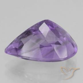 Ametista Violeta médio Natural 4.91ct, Formato de pêra, VVS