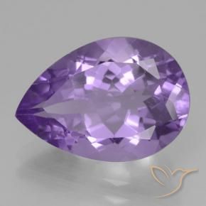 Ametista Violeta médio Natural 4.64ct, Formato de pêra, VVS