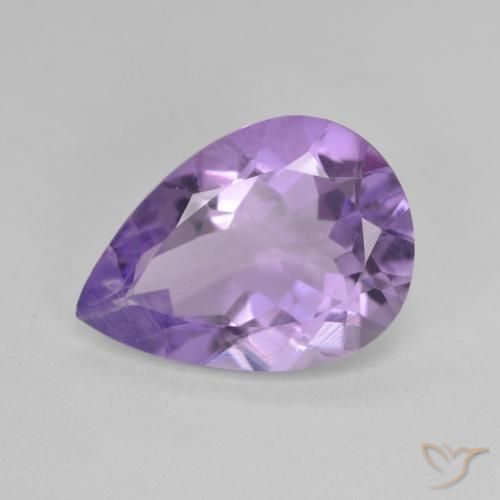 4.03ct Natural Violeta médio Ametista, Formato de pêra, VVS