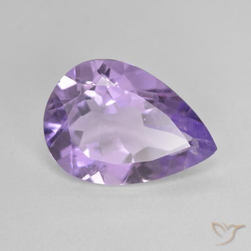 Ametista Violeta médio Natural 4.03ct, Formato de pêra, VVS