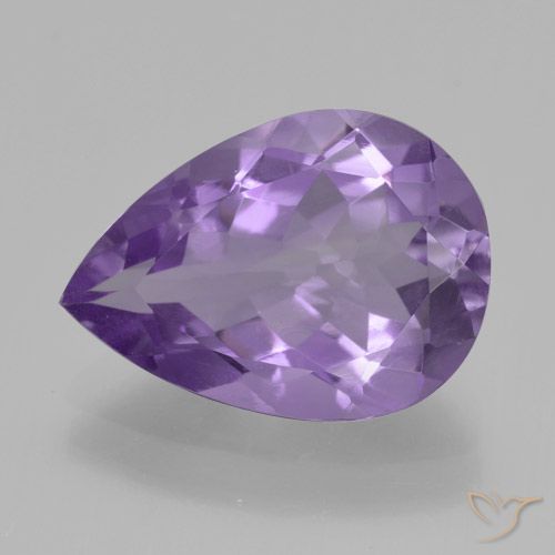 4.02ct Natural Violeta médio Ametista, Formato de pêra, VVS
