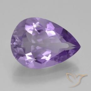 Ametista Violeta médio Natural 4.02ct, Formato de pêra, VVS