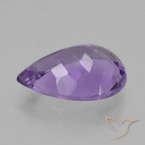 Ametista Violeta médio Natural 4.02ct, Formato de pêra, VVS