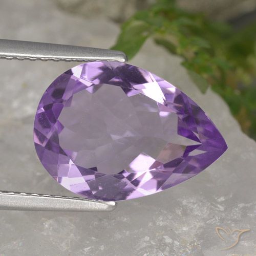 4.25ct Natural Violeta rosado Ametista, Formato de pêra, VVS