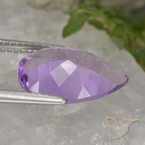 Ametista Violeta rosado Natural 4.25ct, Formato de pêra, VVS