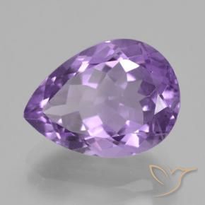 Ametista Violeta Médio-claro Natural 5.08ct, Formato de pêra, VVS