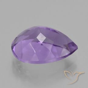 Ametista Violeta Médio-claro Natural 5.08ct, Formato de pêra, VVS