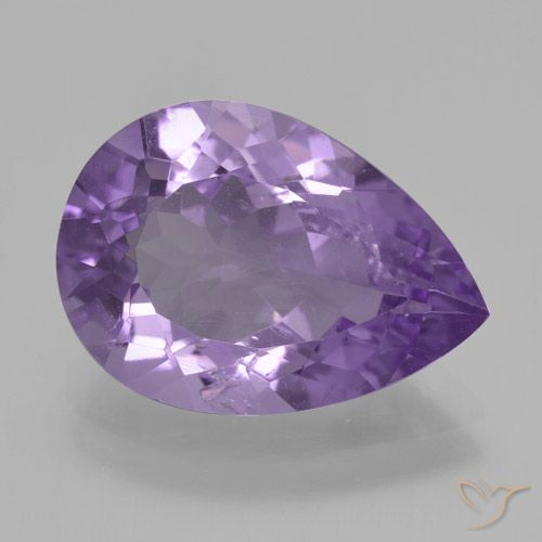 4.43ct Natural Violeta médio Ametista, Formato de pêra, VVS