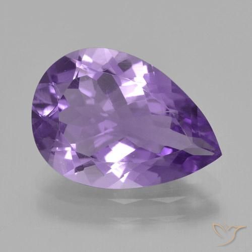 3.57ct Natural Violeta médio Ametista, Formato de pêra, VS
