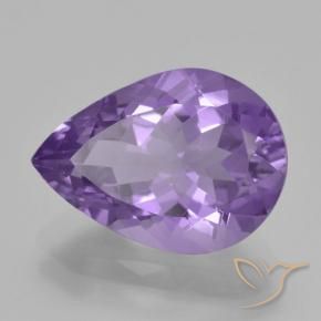 Ametista Violeta médio Natural 4.79ct, Formato de pêra, VVS