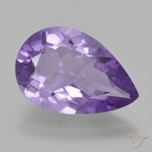 4.27ct Natural Violeta médio Ametista, Formato de pêra, VVS
