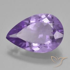 Ametista Violeta médio Natural 4.27ct, Formato de pêra, VVS