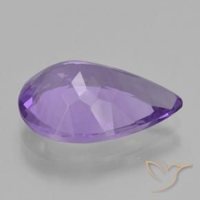 Ametista Violeta médio Natural 4.27ct, Formato de pêra, VVS