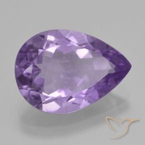 Ametista Violeta médio Natural 4.53ct, Formato de pêra, VVS