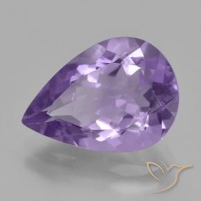 Ametista Violeta médio Natural 4.45ct, Formato de pêra, VVS
