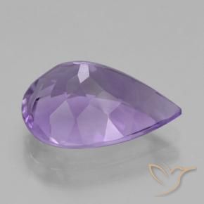 Ametista Violeta médio Natural 4.45ct, Formato de pêra, VVS