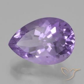 Ametista Violeta médio Natural 5.30ct, Formato de pêra, VS