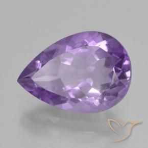 Ametista Violeta médio Natural 4.50ct, Formato de pêra, VVS