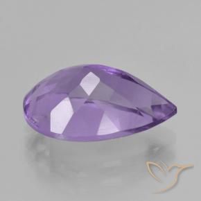Ametista Violeta médio Natural 4.50ct, Formato de pêra, VVS