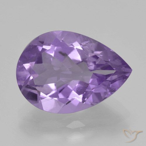 4.47ct Natural Violeta Profundo Ametista, Formato de pêra, VVS