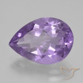 Ametista Violeta Profundo Natural 4.47ct, Formato de pêra, VVS