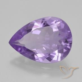 Ametista Violeta médio Natural 4.05ct, Formato de pêra, VVS