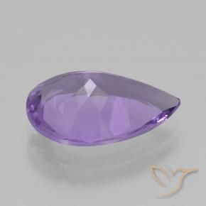 Ametista Violeta claro Natural 3.43ct, Formato de pêra, VS