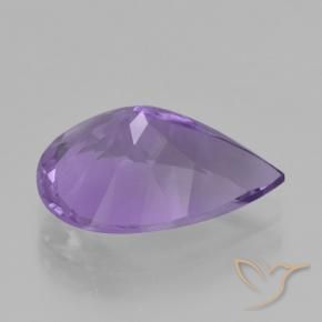 Ametista Violeta médio Natural 3.88ct, Formato de pêra, VVS