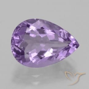 Ametista Violeta médio Natural 4.81ct, Formato de pêra, VVS