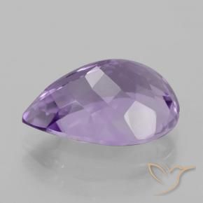 Ametista Violeta médio Natural 4.81ct, Formato de pêra, VVS