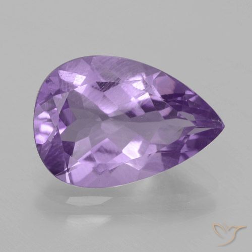3.76ct Natural Rosa Violeta Médio Ametista, Formato de pêra, VVS