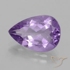 Ametista Rosa Violeta Médio Natural 3.76ct, Formato de pêra, VVS