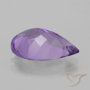 Ametista Rosa Violeta Médio Natural 3.76ct, Formato de pêra, VVS