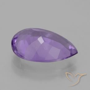 Ametista Berinjela Violeta Natural 3.97ct, Formato de pêra, VVS