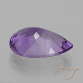 Ametista Violeta Profundo Natural 4.34ct, Formato de pêra, VVS