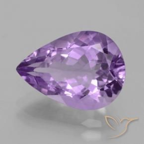 Ametista Violeta médio Natural 4.20ct, Formato de pêra, VVS