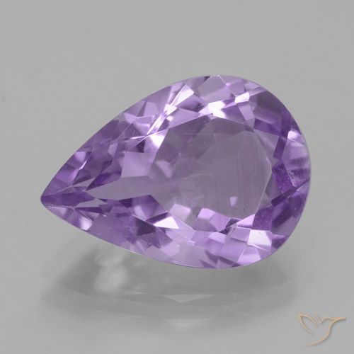 4.24ct Natural Violeta médio Ametista, Formato de pêra, VVS