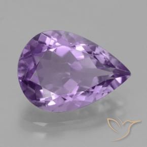 Ametista Violeta médio Natural 4.24ct, Formato de pêra, VVS