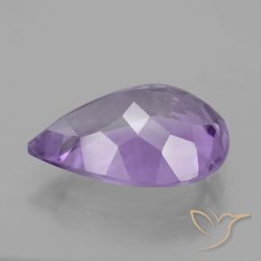 Ametista Violeta médio Natural 4.24ct, Formato de pêra, VVS