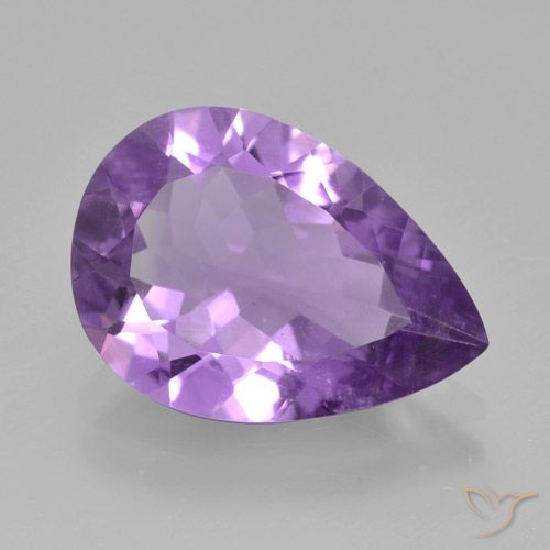 3.46ct Natural Violeta médio Ametista, Formato de pêra, VVS-VS