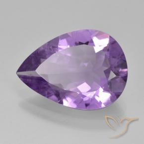 Ametista Violeta médio Natural 3.46ct, Formato de pêra, VVS-VS