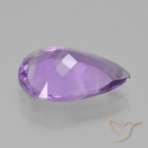 Ametista Violeta médio Natural 3.46ct, Formato de pêra, VVS-VS