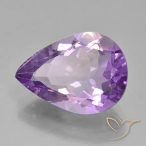 Ametista Violeta médio Natural 4.36ct, Formato de pêra, VVS-VS