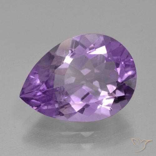 4.12ct Natural Violeta médio Ametista, Formato de pêra, VS