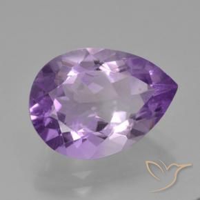 Ametista Violeta médio Natural 4.12ct, Formato de pêra, VS