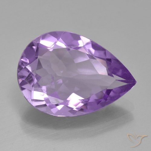 3.92ct Natural Violeta Profundo Ametista, Formato de pêra, VVS