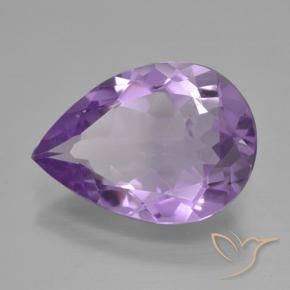 Ametista Violeta Profundo Natural 3.92ct, Formato de pêra, VVS