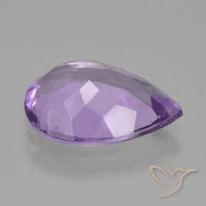 Ametista Violeta Profundo Natural 3.92ct, Formato de pêra, VVS